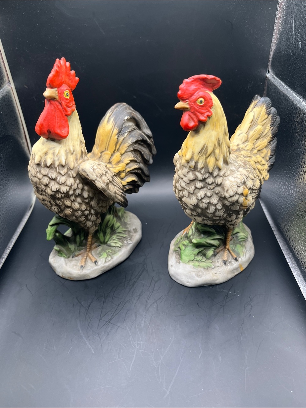 Vintage 1980’s HOMCO ceramic #1446 Rooster & Hen Pair